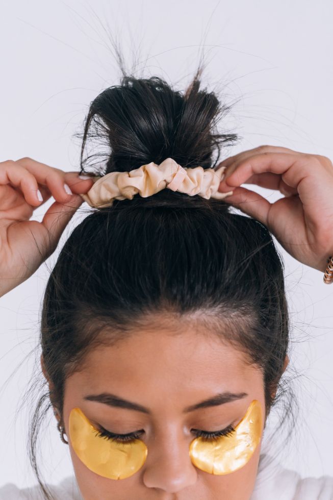 teleties for the love of nudes silk scrunchie set in small or large