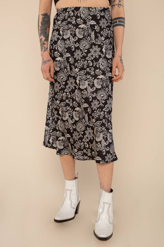 Emery satin skirt