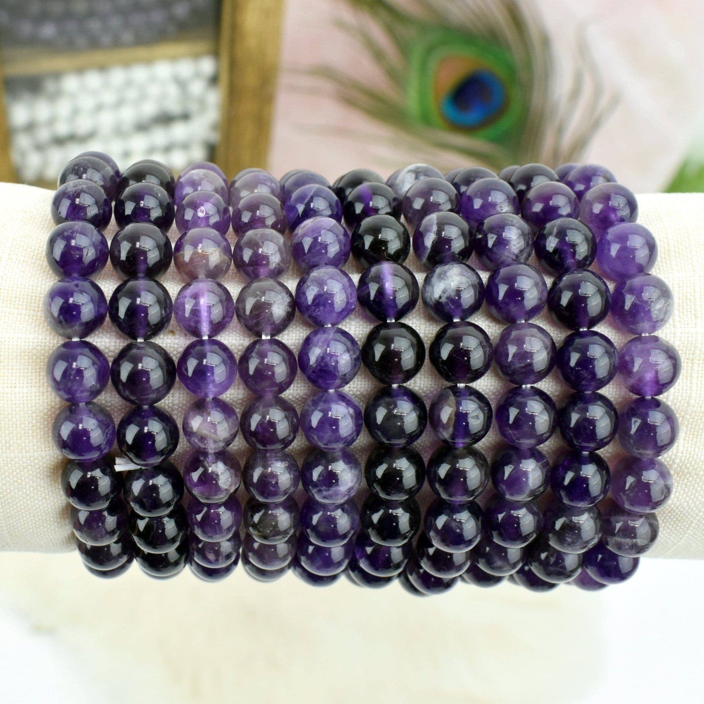 amethyst stretch bracelet