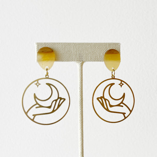 hold the moon earrings