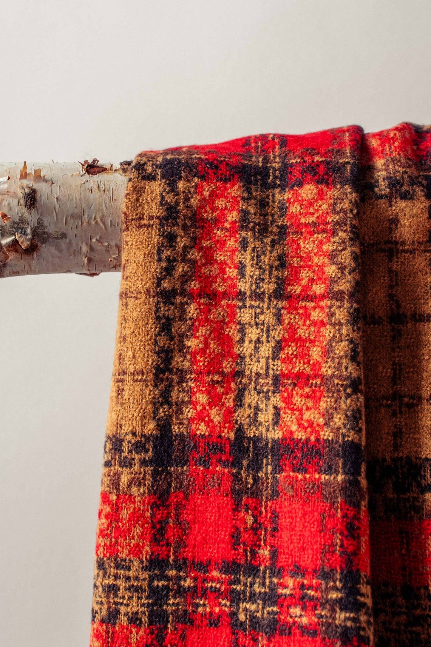 classic plaid fringe scarf