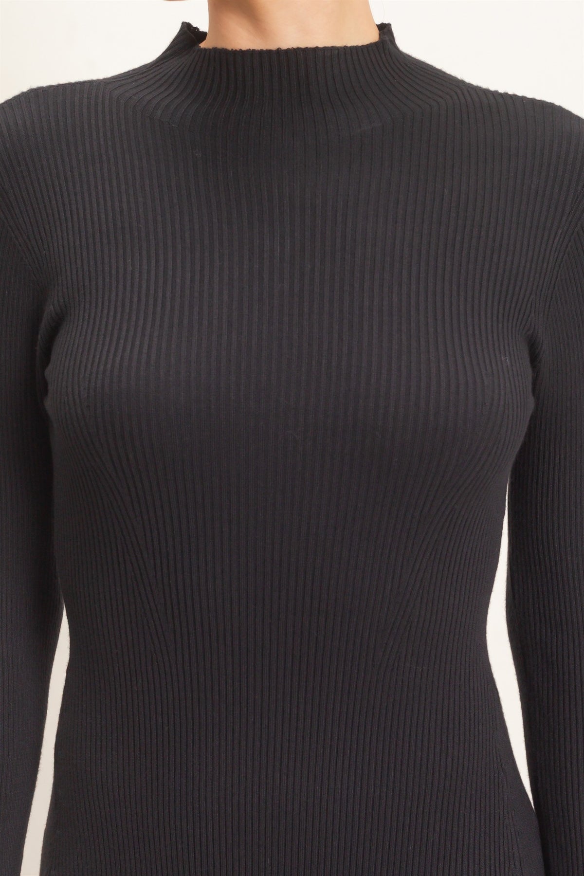 ribbed fit and flare midi