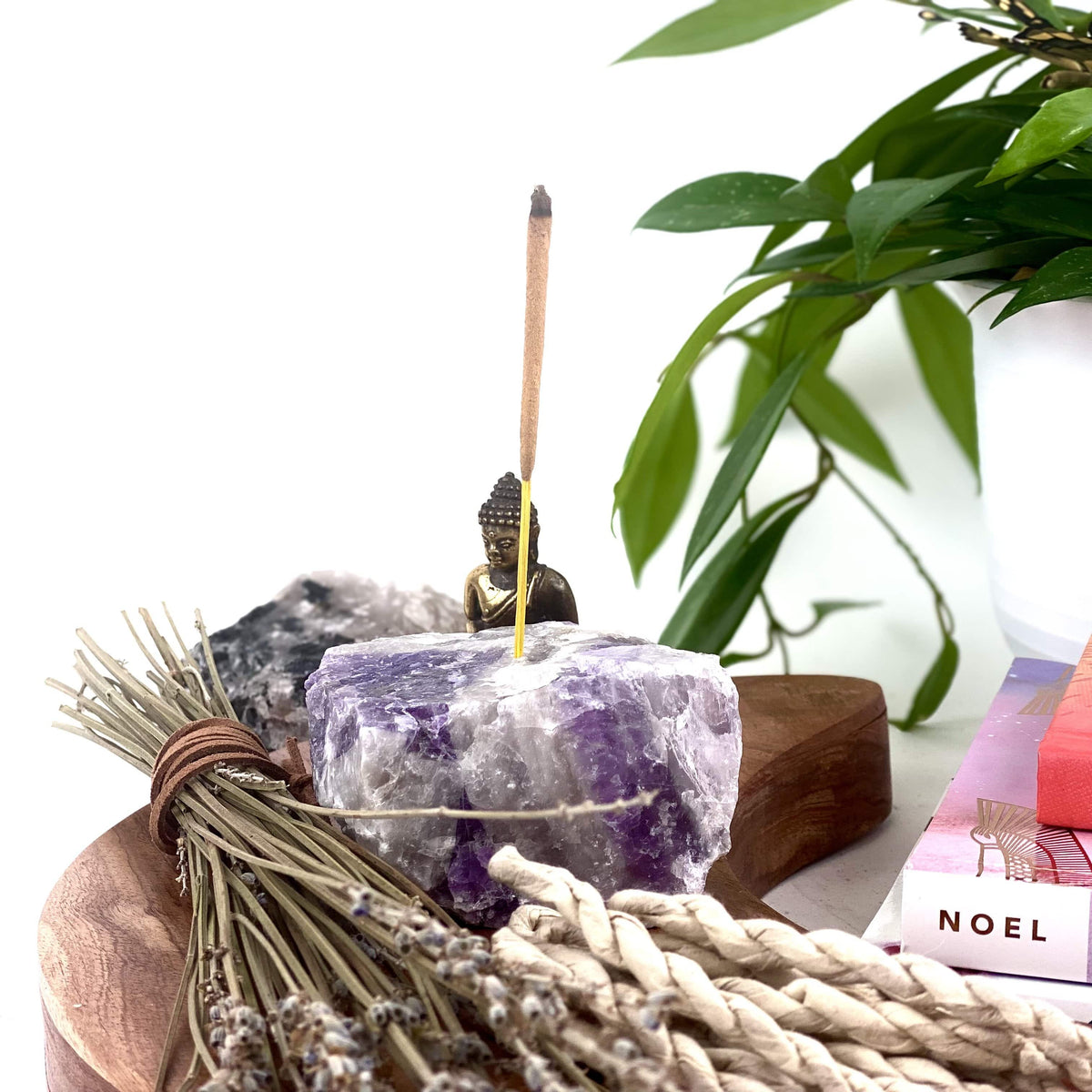 Rough Stone Crystal Incense Burner