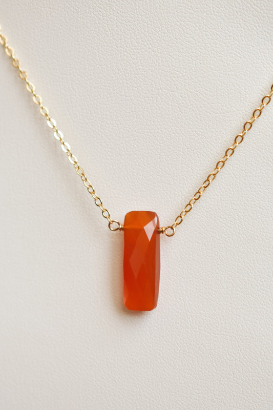 orange chalcendony necklace