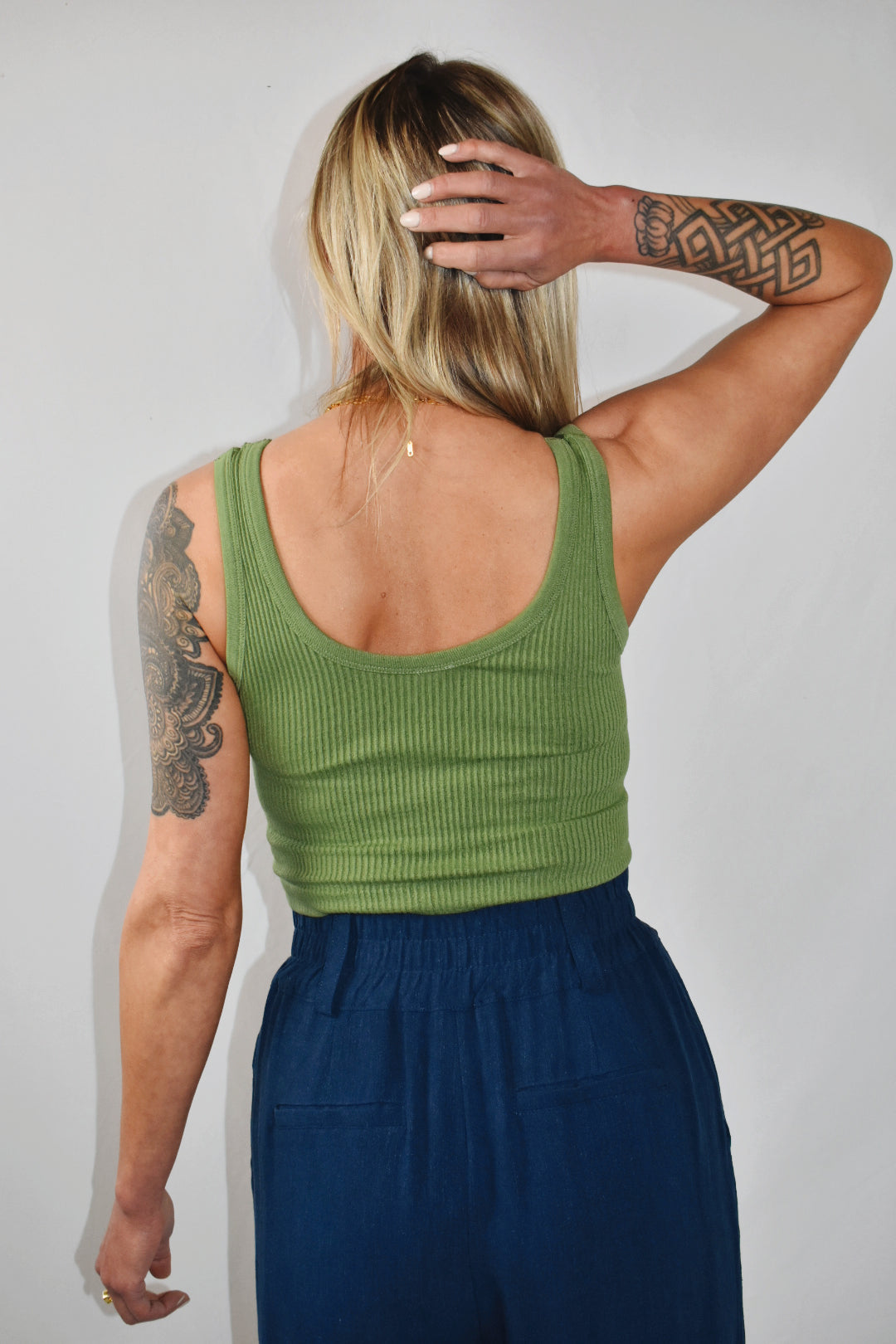 ribbed cropped tank casual athleisure mono b the revival online boutique