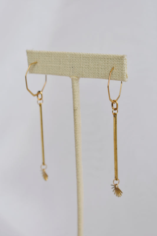 octi-hoop dangle earrings