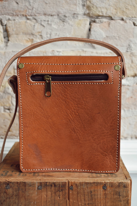 Moroccan leather satchel