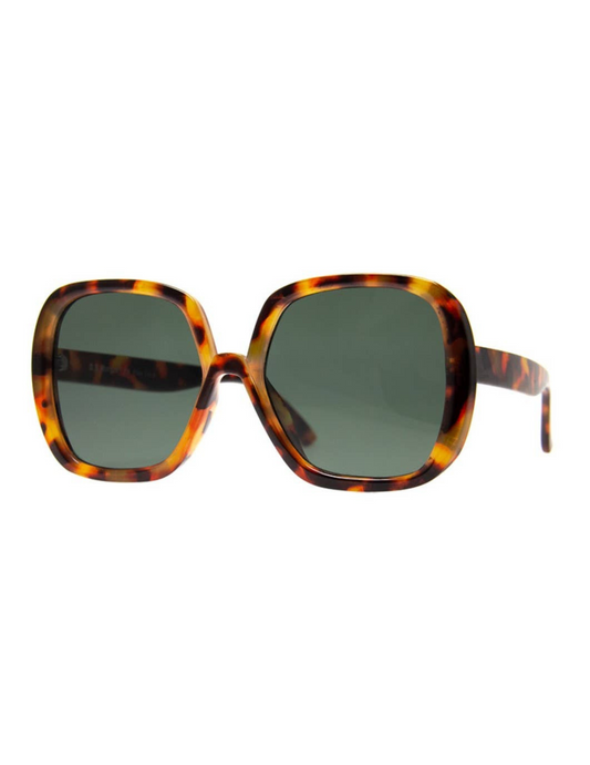 A.J. Morgan retro oversized square tortoise frames offer UV400 lens protection and impact resistant lenses.