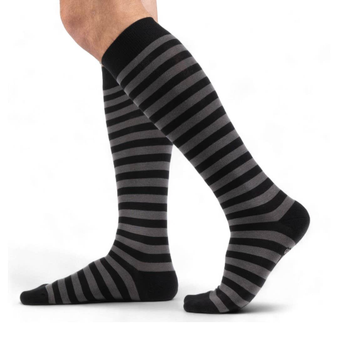 striped knee socks