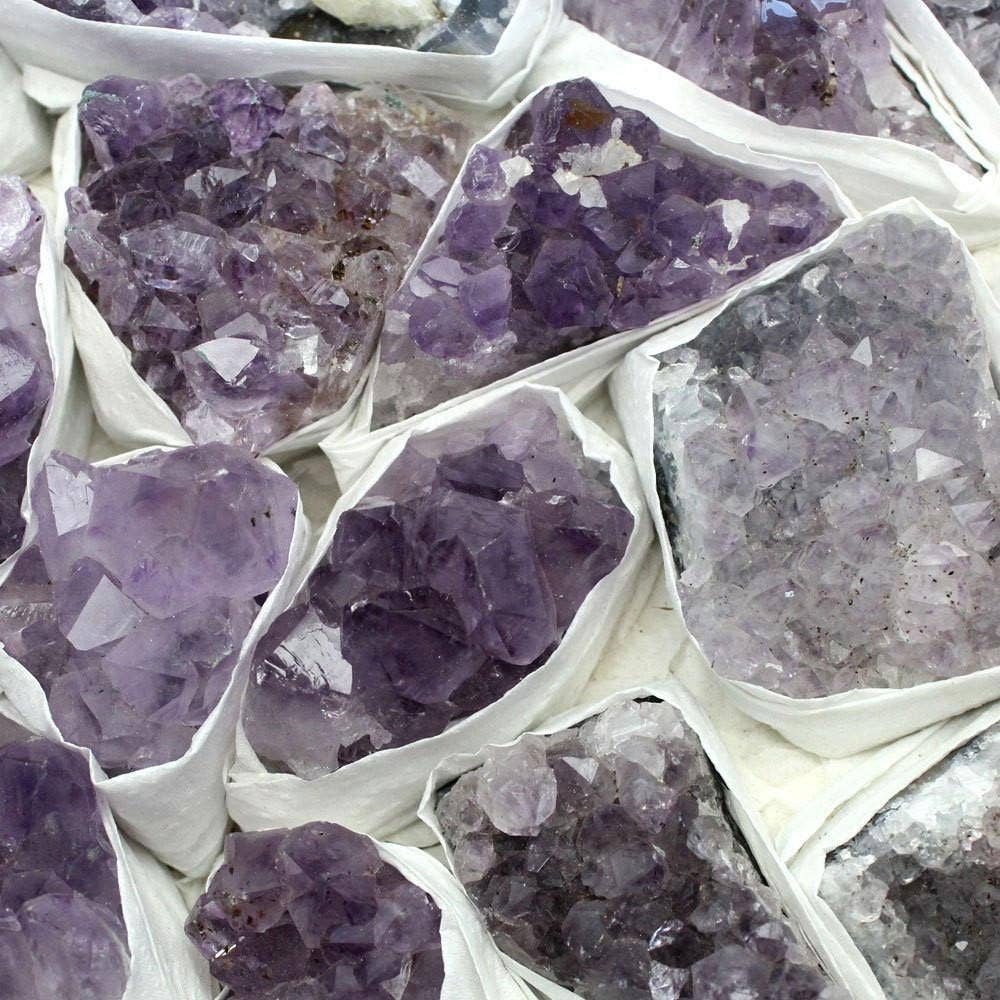 Rock Paradise - Crystal Light Purple Amethyst Cluster - Natural Raw