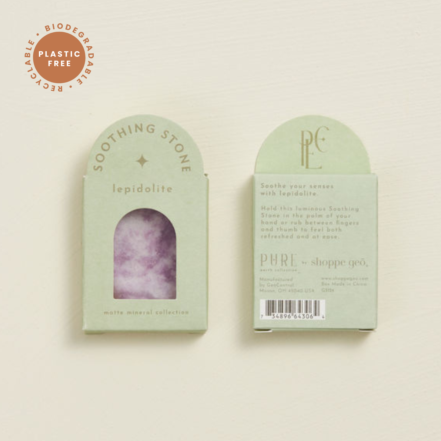 GeoCentral - Lepidolite Soothing Stone - Plastic Free