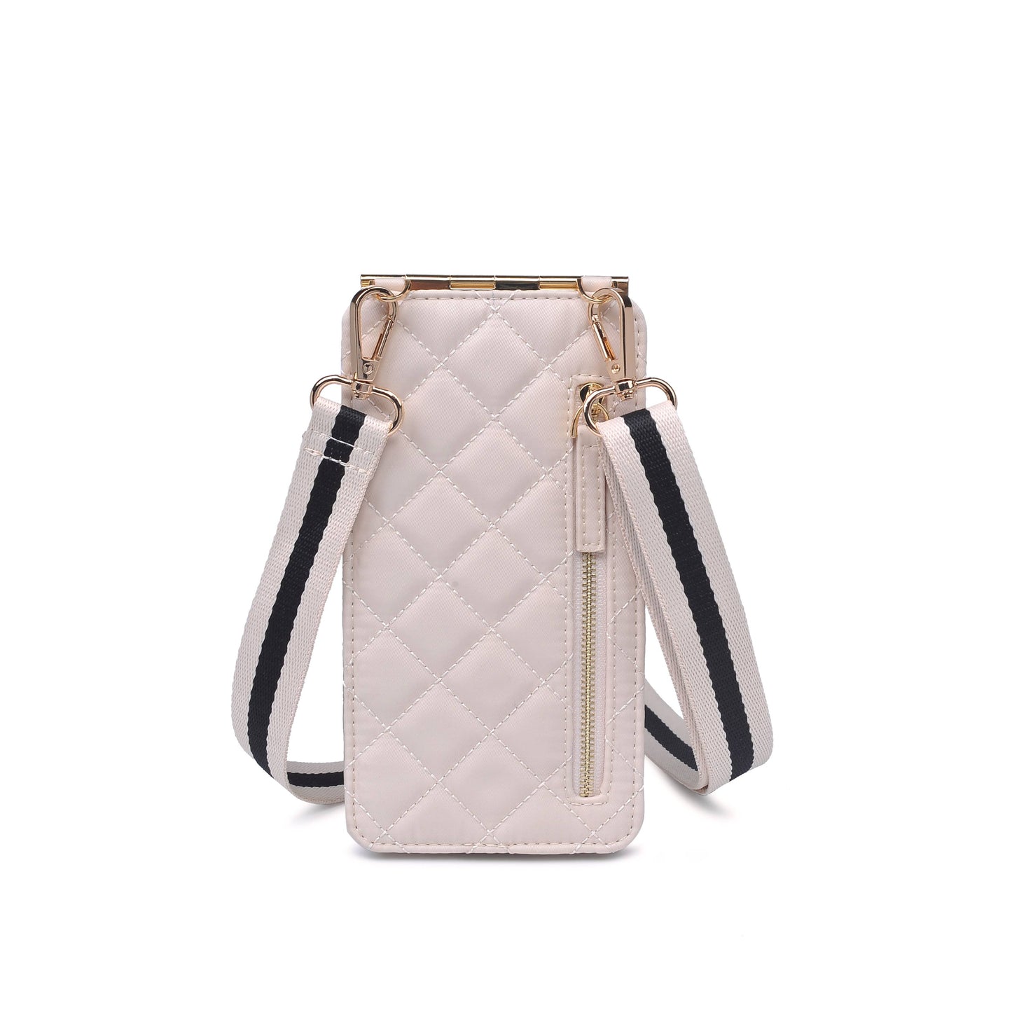 sol and serene duality cell phone wallet crossbody handbag black or cream