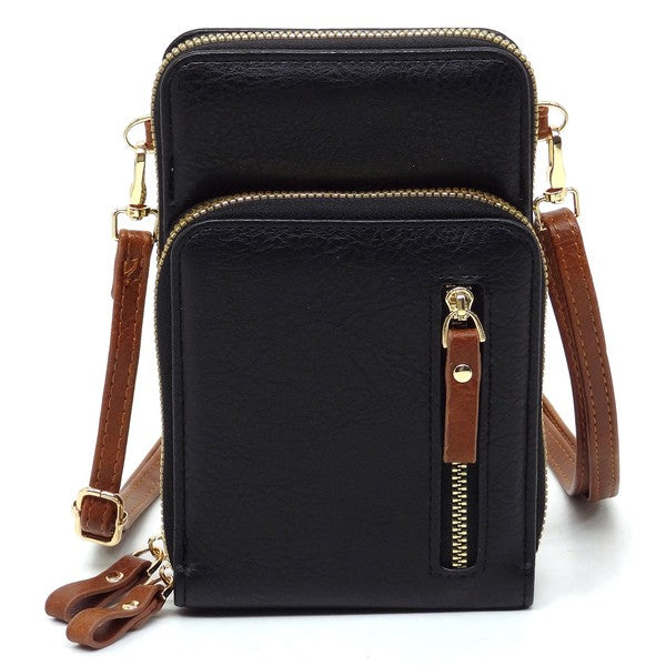 contrast cell phone crossbody wallet the revival online boutique