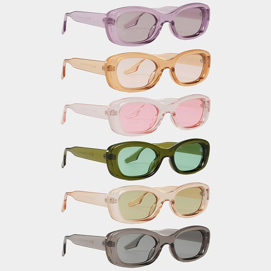 colorful rectangle retro 90's sunglasses the revival online boutique