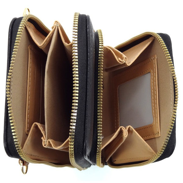 contrast cell phone crossbody wallet the revival online boutique