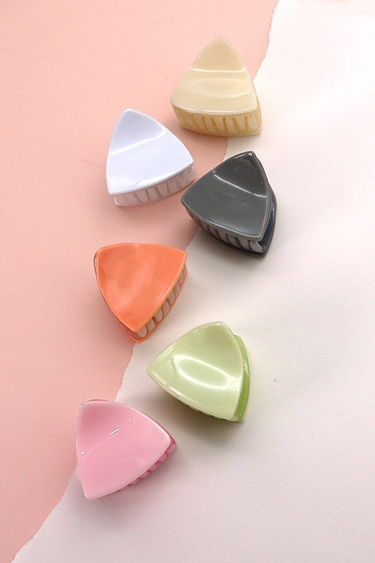 triangle shaped cellulose small hair claw clip accessory us boutique
