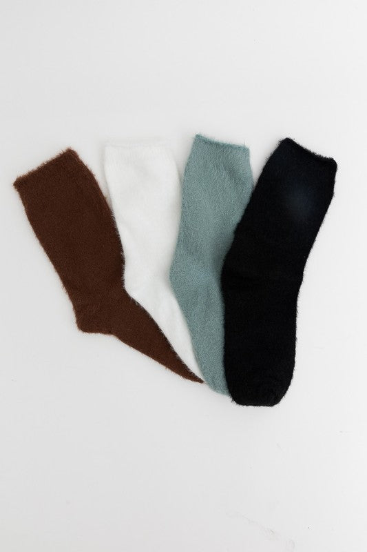 fuzzy crew socks