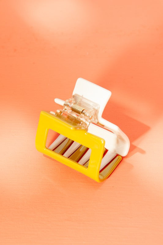 dual tone color small hair claw clip us online boutique tik tok trends lime white