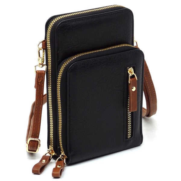 contrast cell phone crossbody wallet the revival online boutique