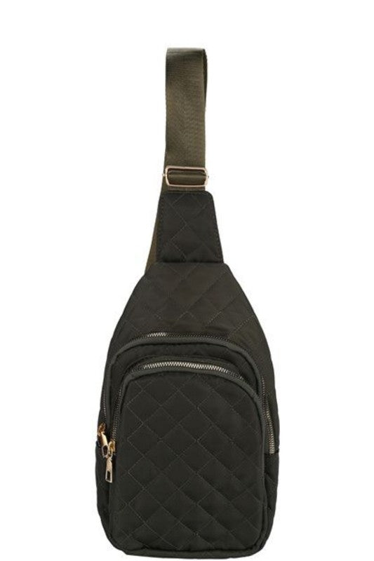 quilted sling bag