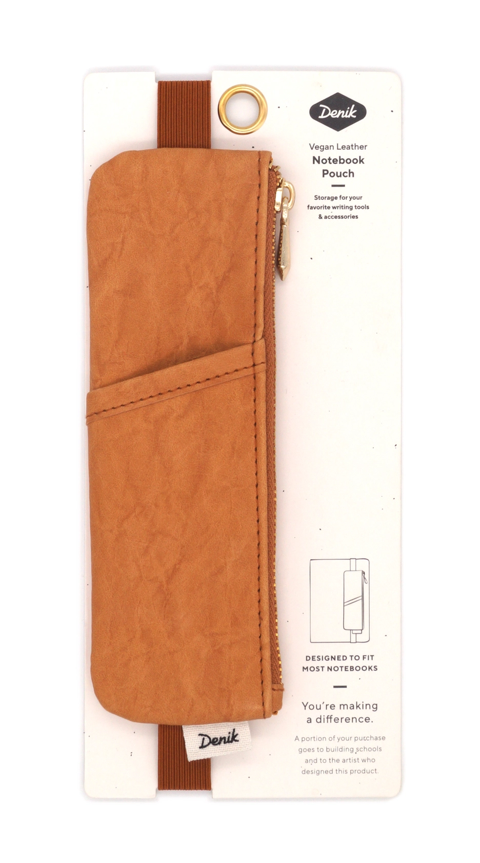 caramel pen pencil notebook journal pouch