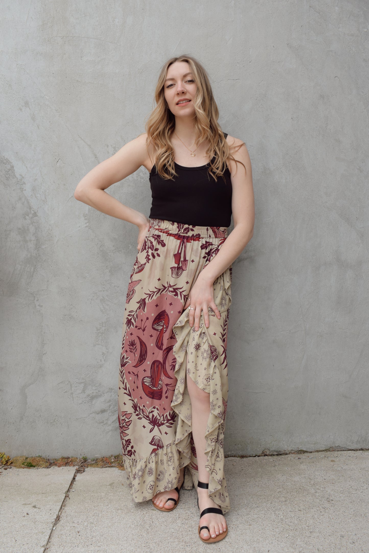mushroom wrap skirt