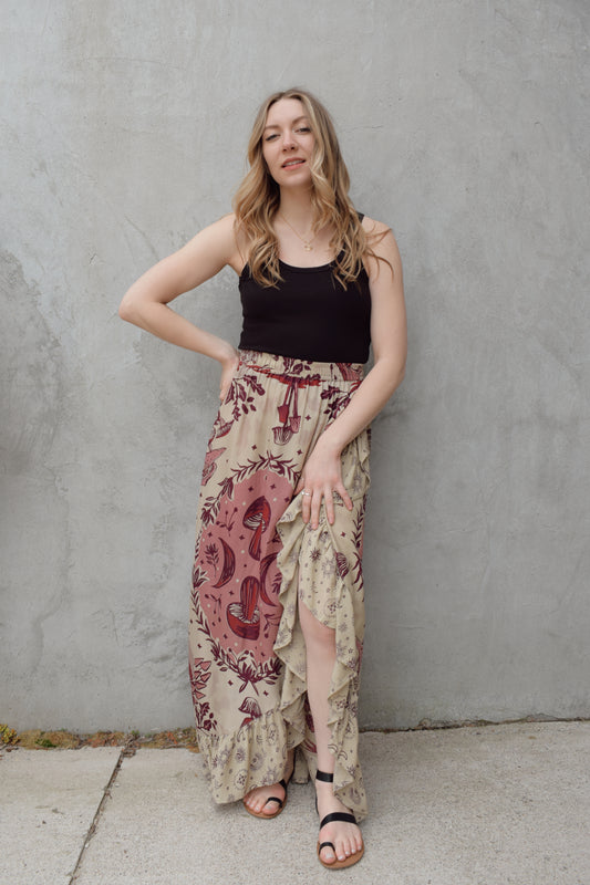mushroom wrap skirt