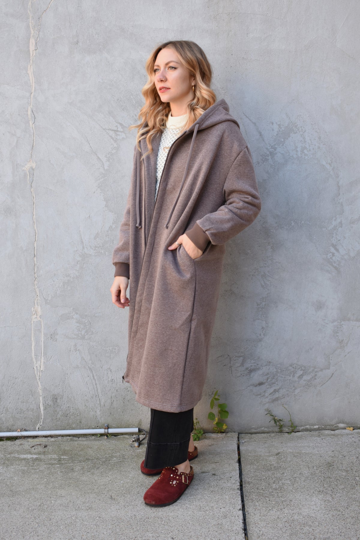 longline hoodie jacket