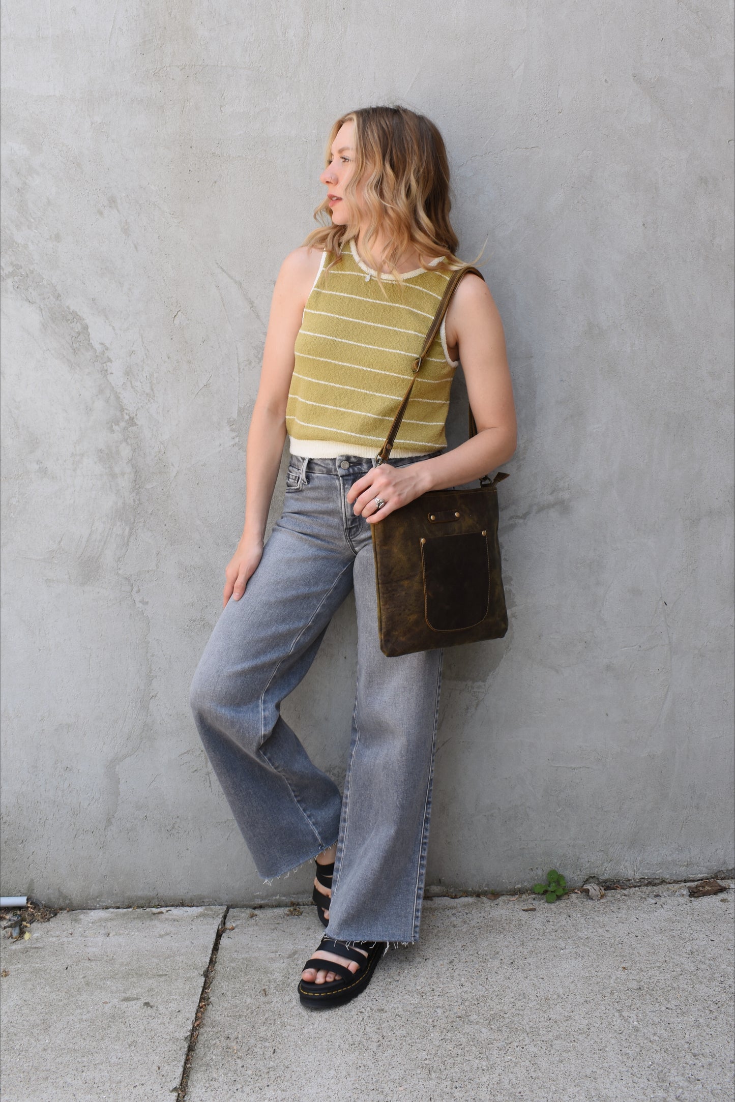 wide pin-striped vest