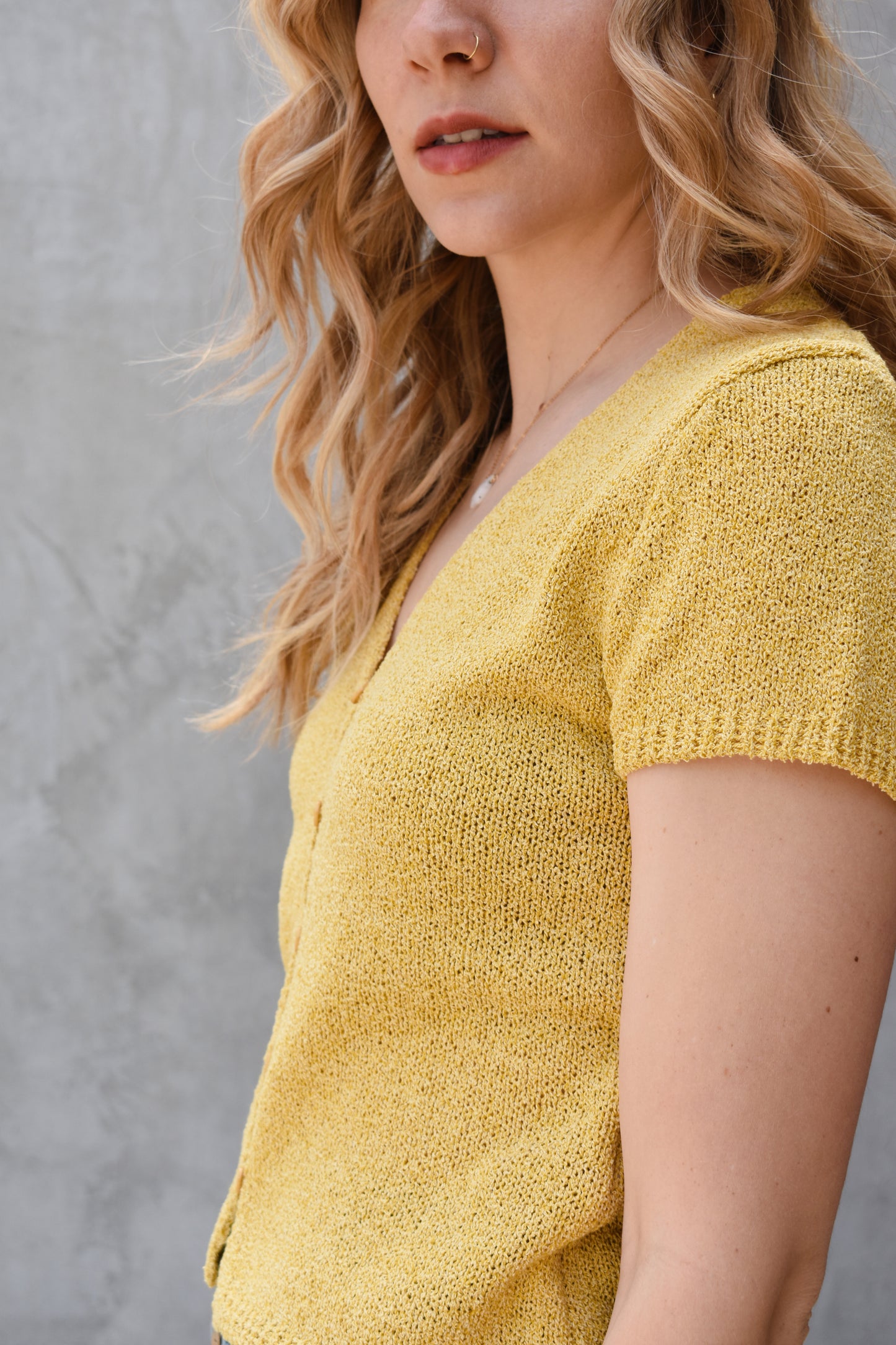 short sleeve cardi top