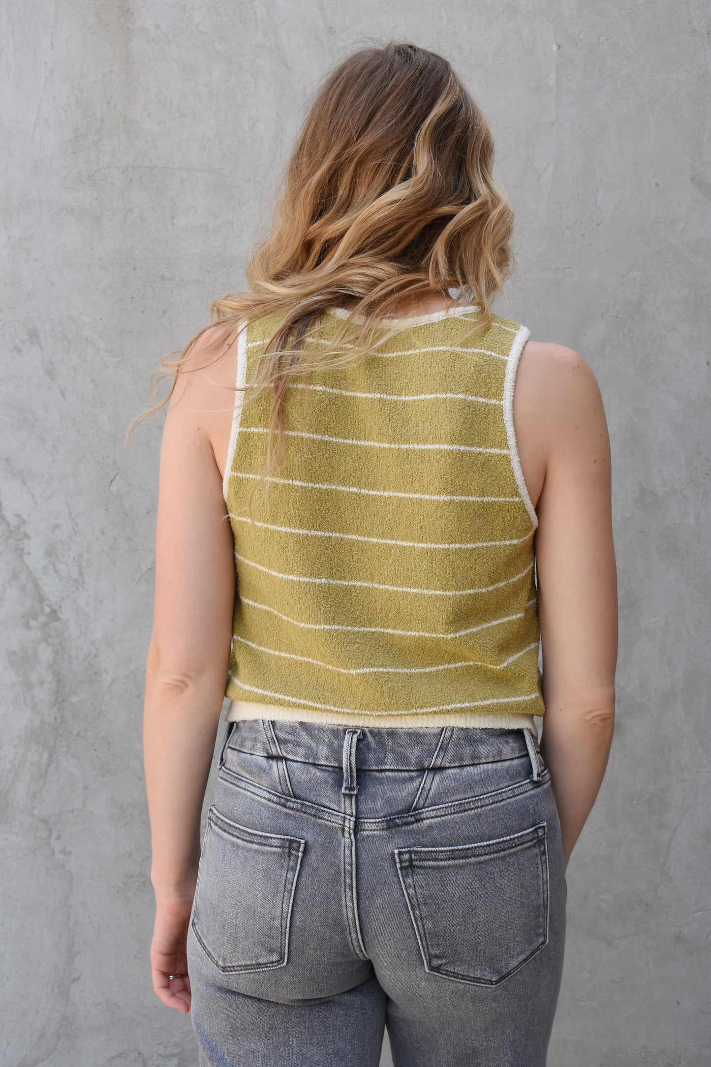 wide pin-striped vest
