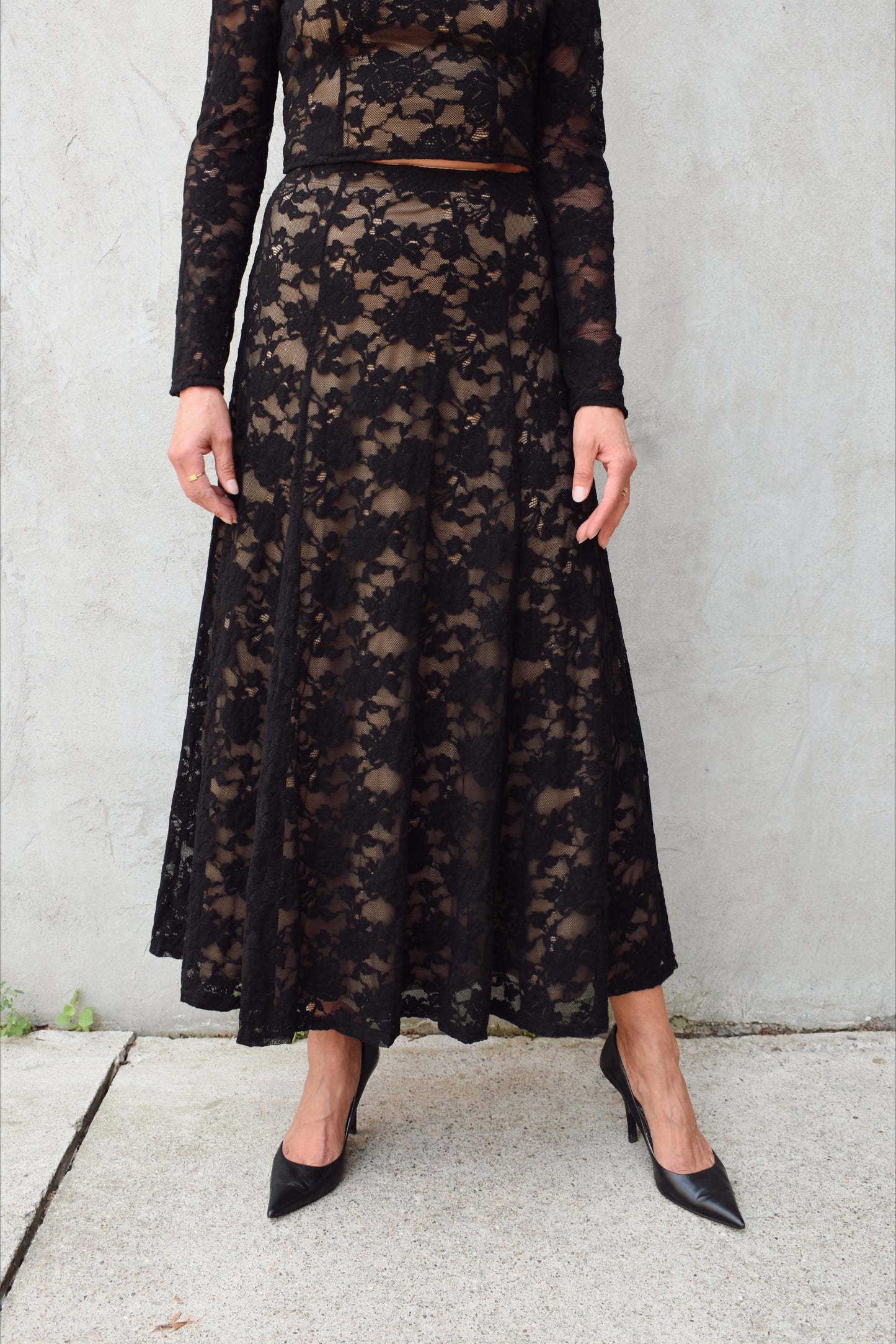 lace circle skirt