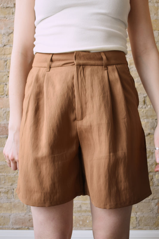 pleated shorts