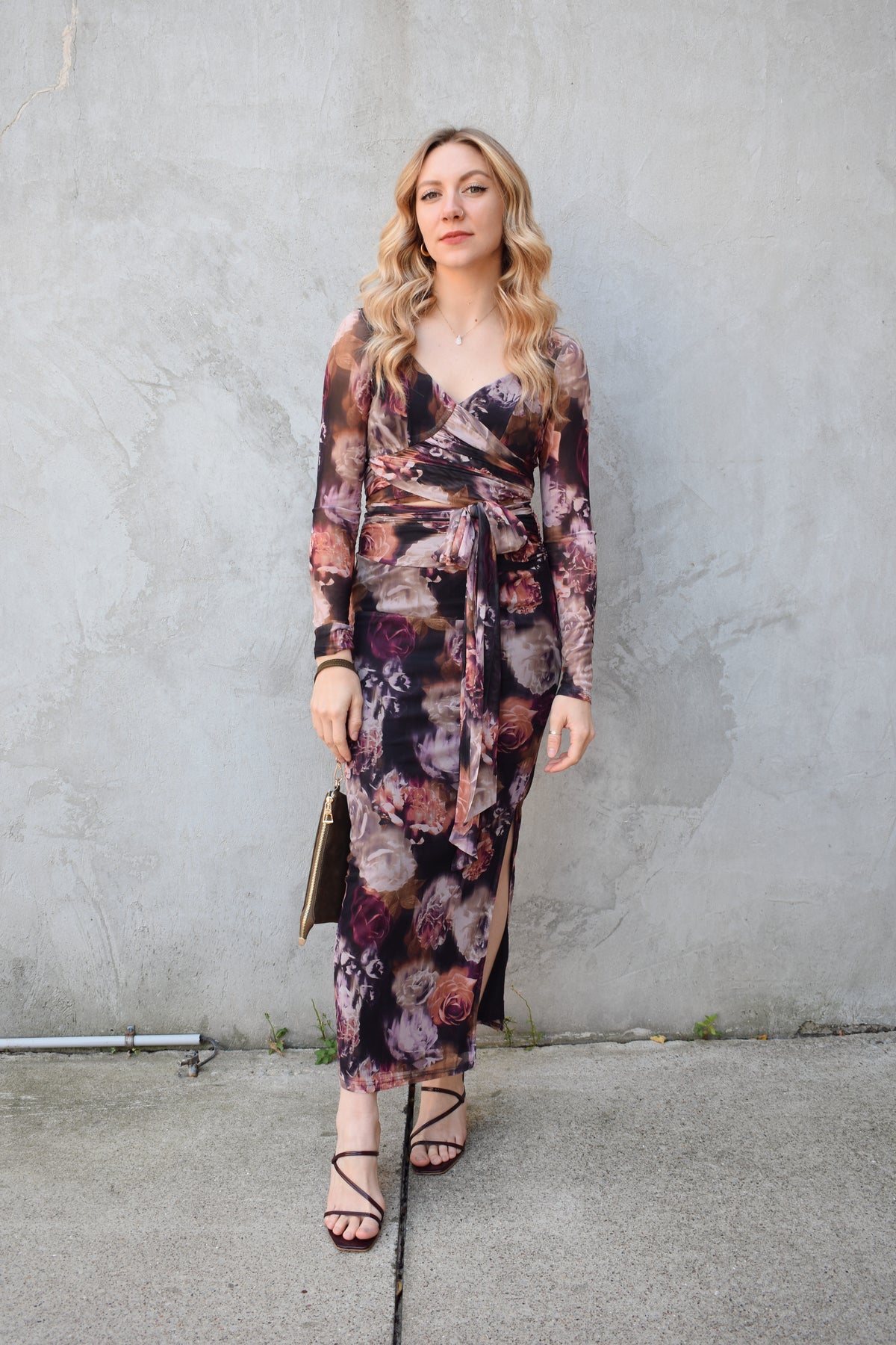 floral mesh maxi set