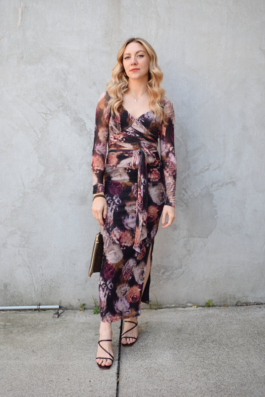 floral mesh maxi set