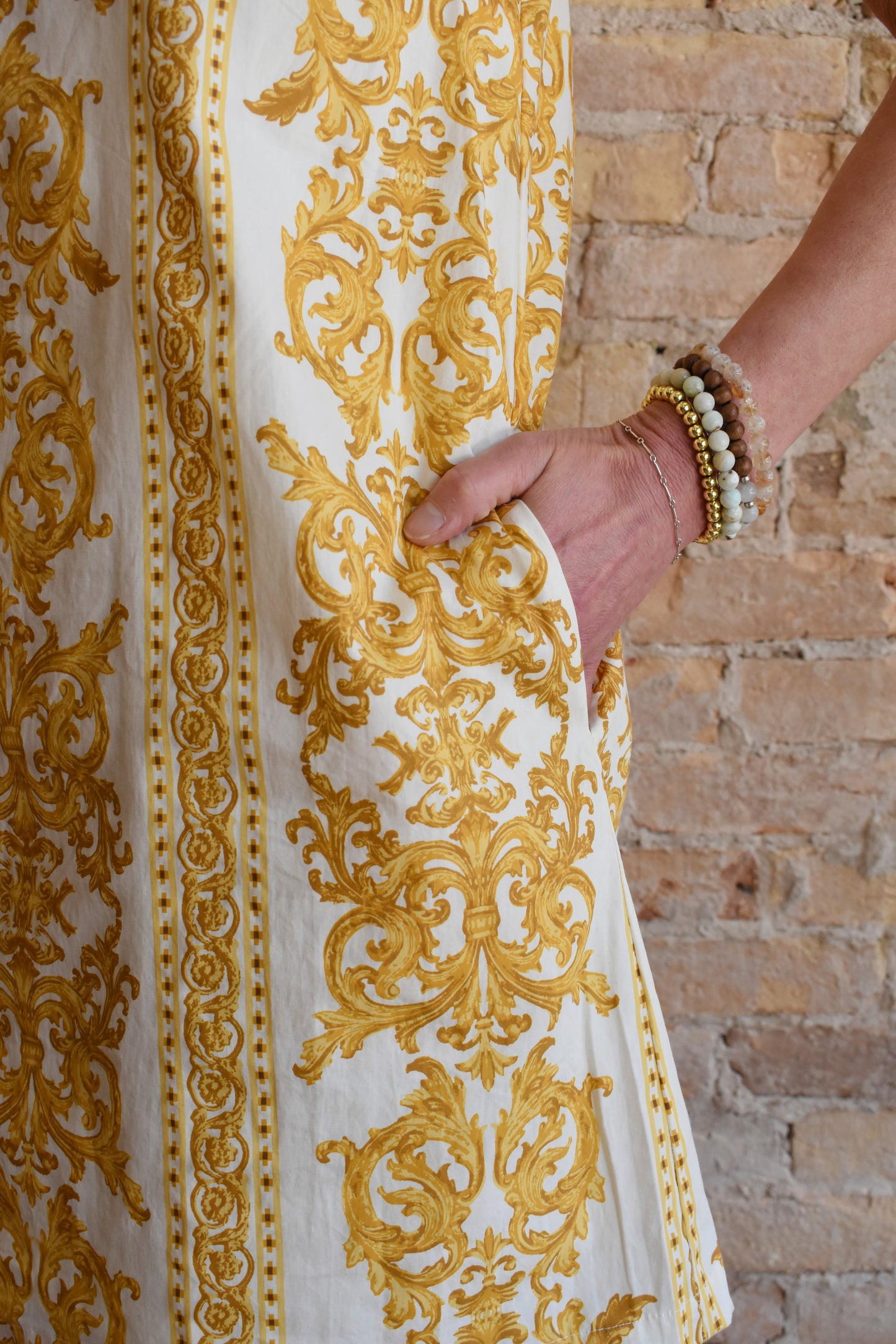damask shift dress