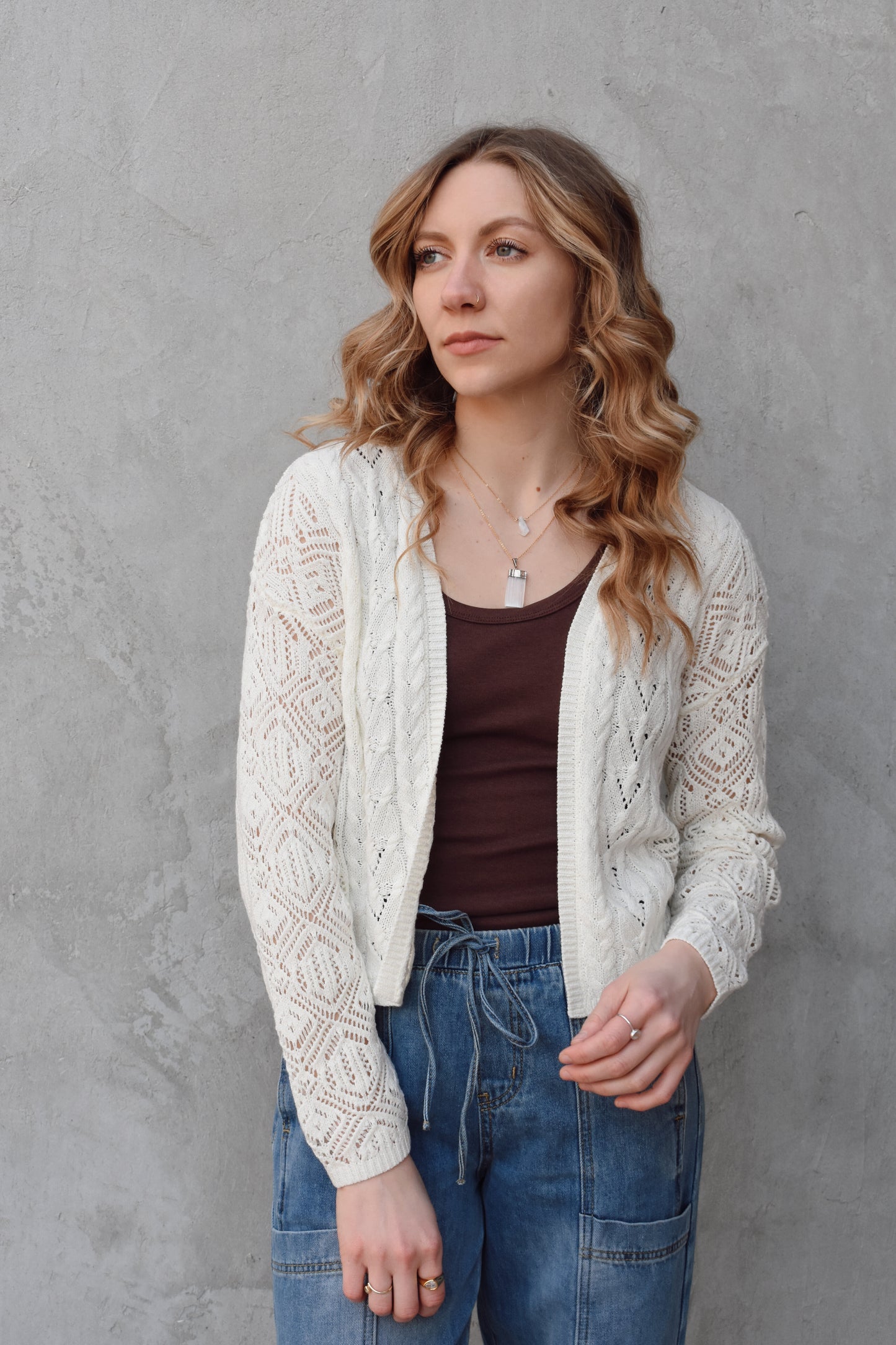 summer cable cardigan