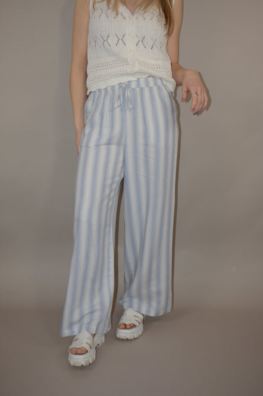 striped linen pants