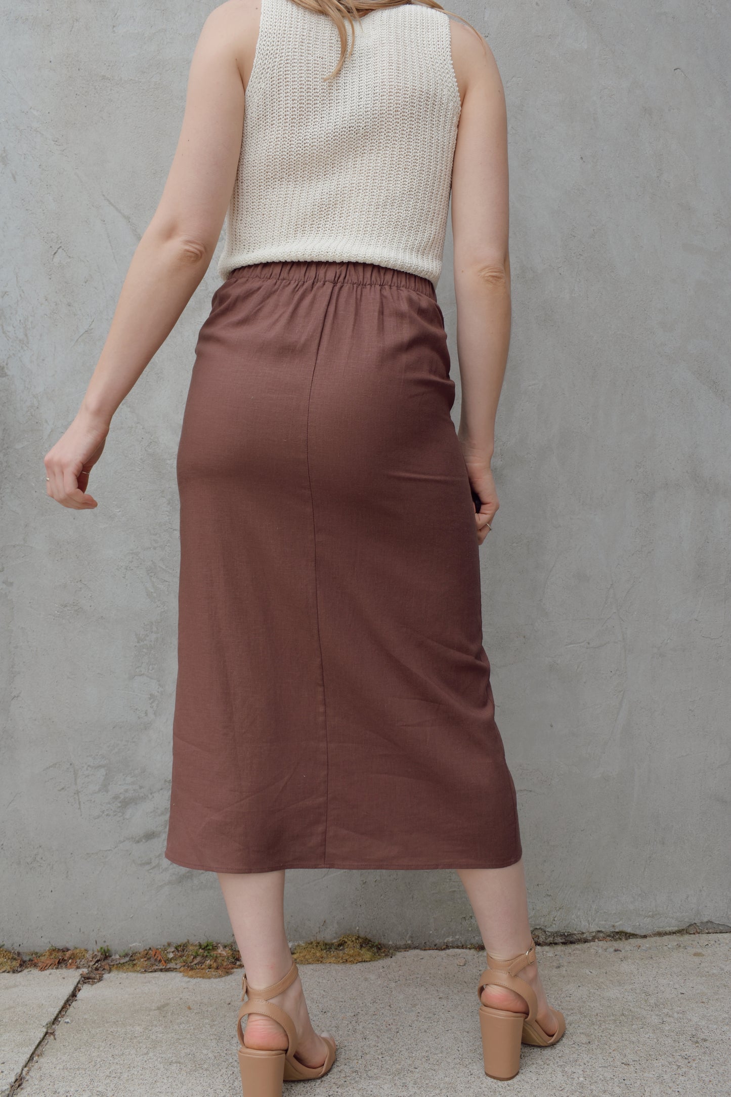 linen wrap skirt