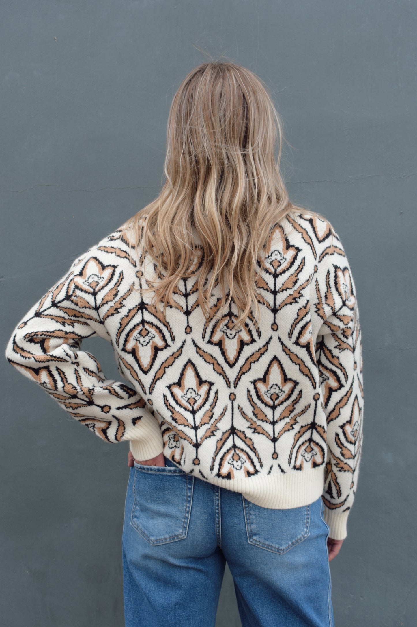 folk floral sweater