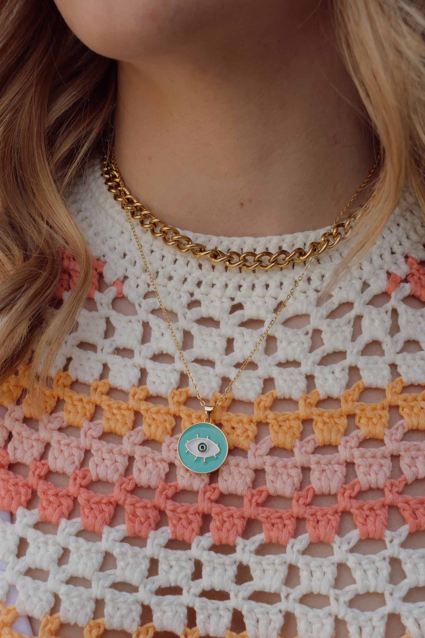 retro stripe crochet tank