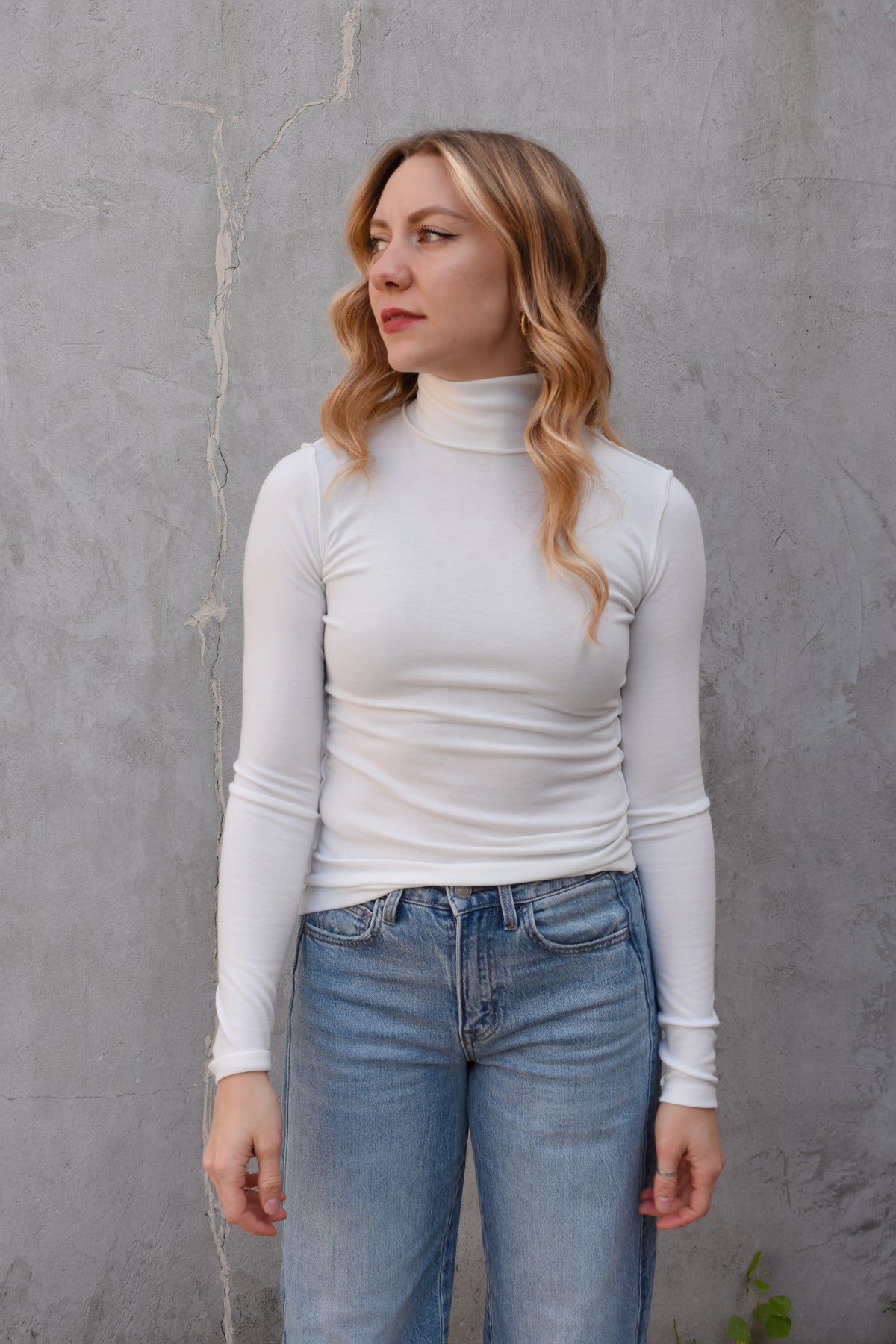 seamed turtleneck