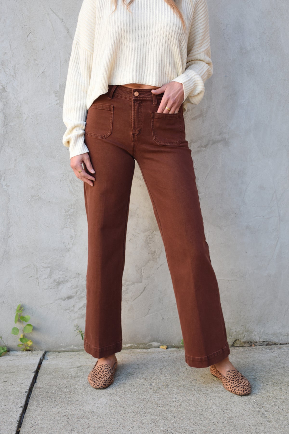 fondant patch pocket jeans