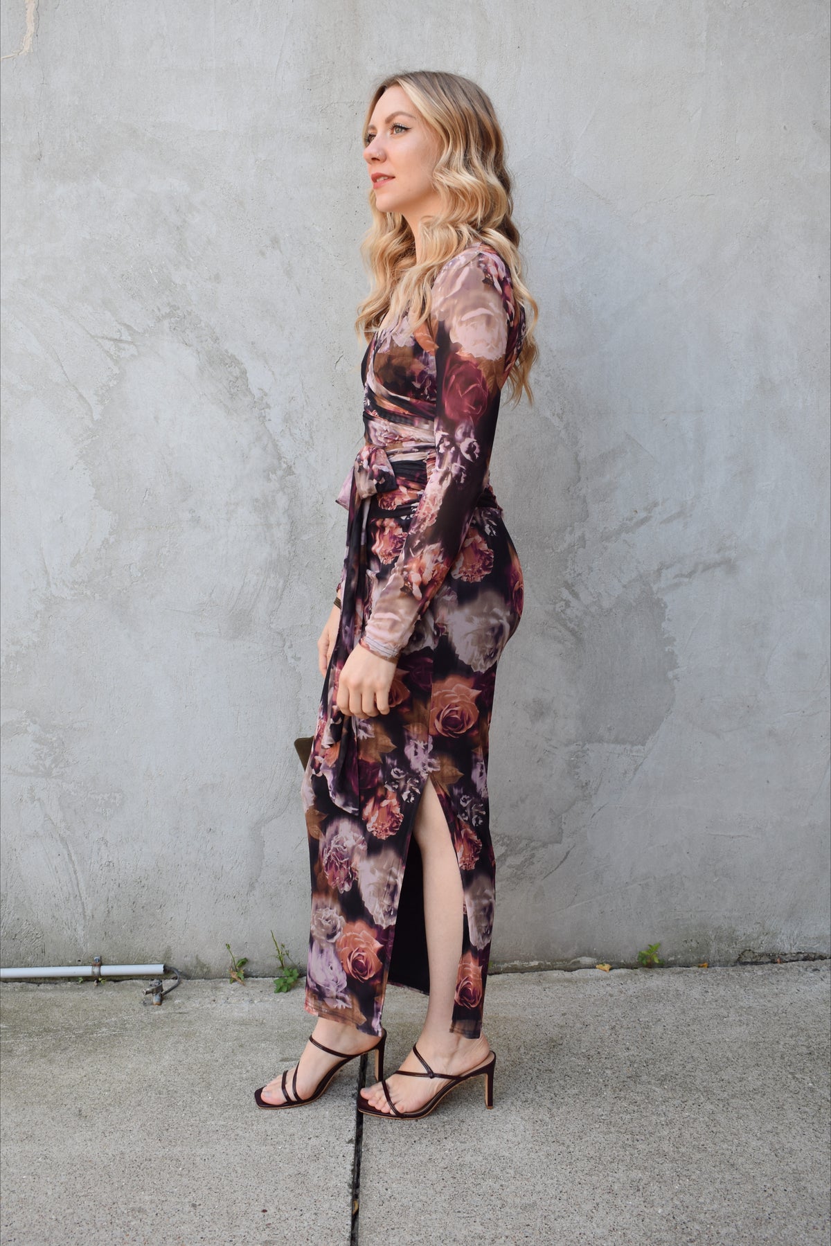 floral mesh maxi set