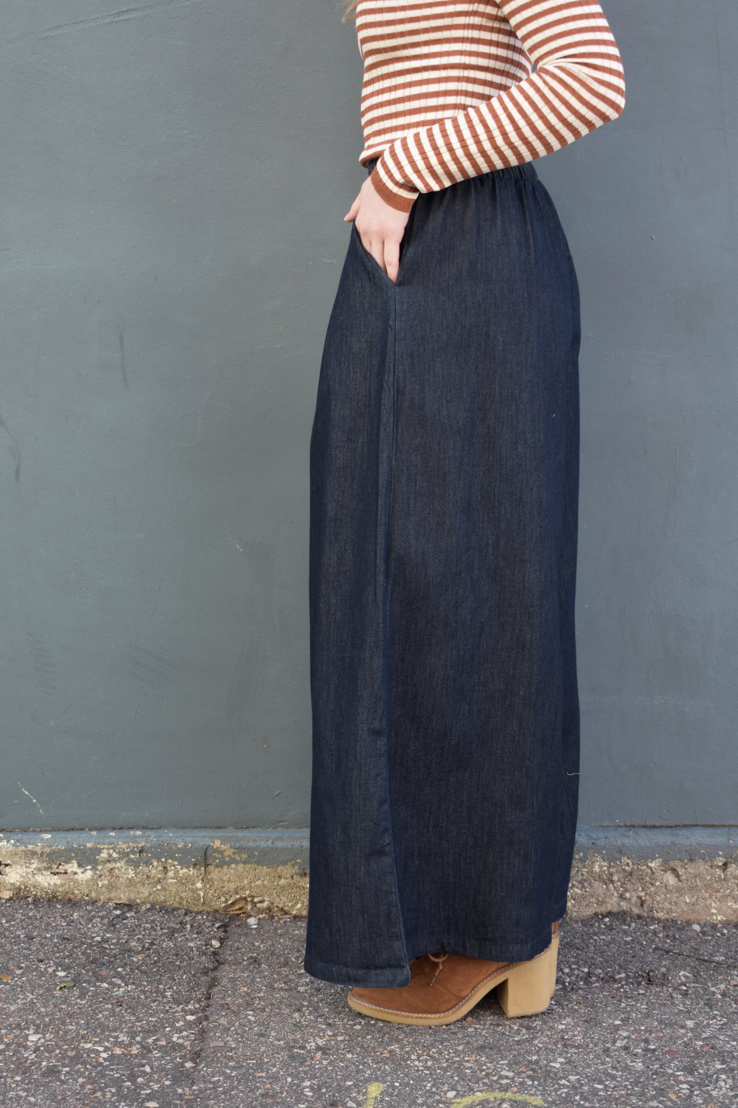 ultra wide denim pants