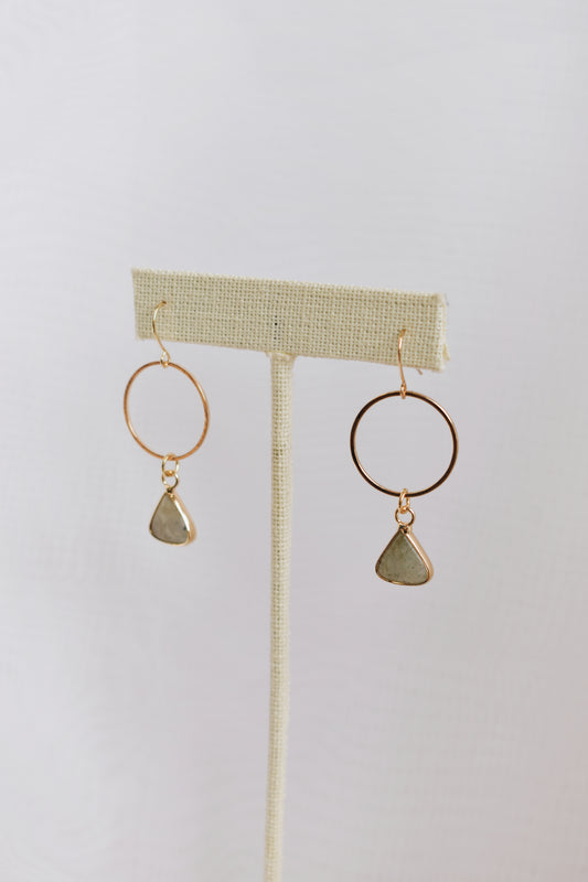 revival made goods labradorite gold plated lightweight statement earrings