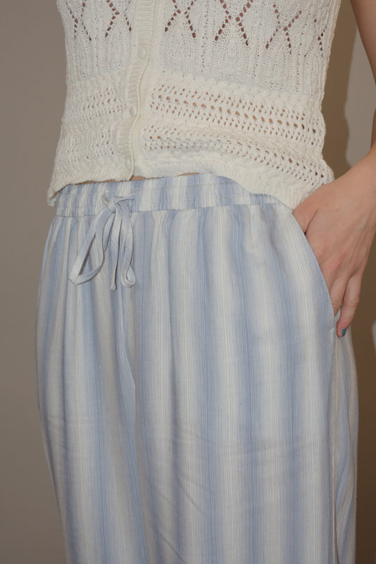 striped linen pants