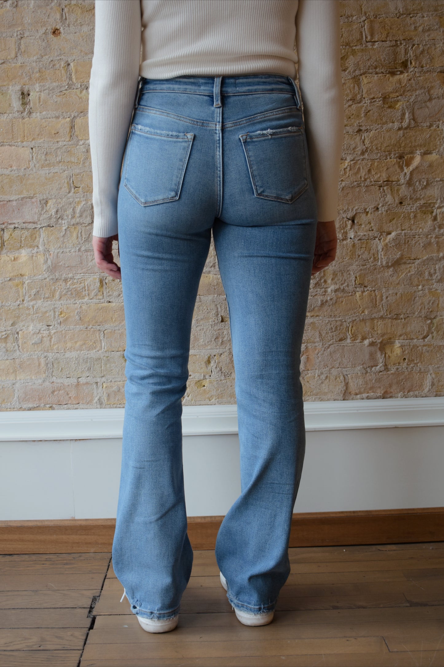 seamed bootcut jeans