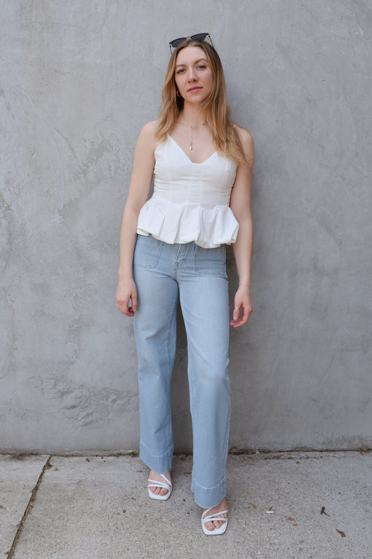 Olivia striped wide leg