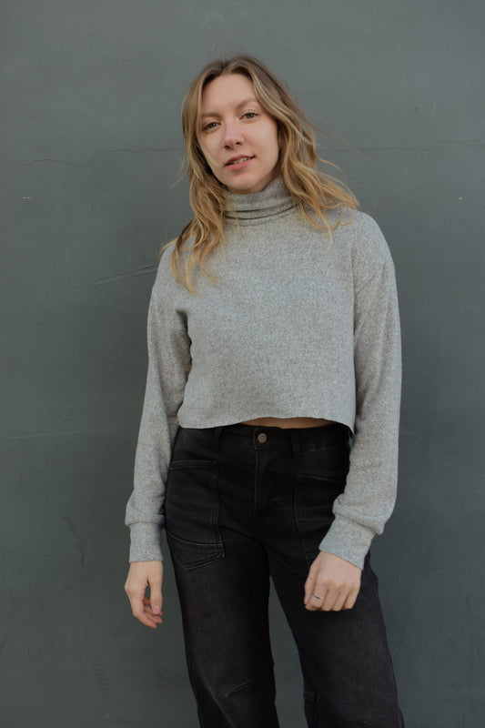 high neck hacci sweater